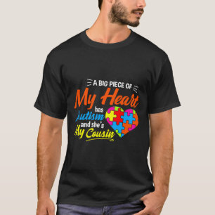 Een groot stuk van mijn hart heeft autisme t-shirt