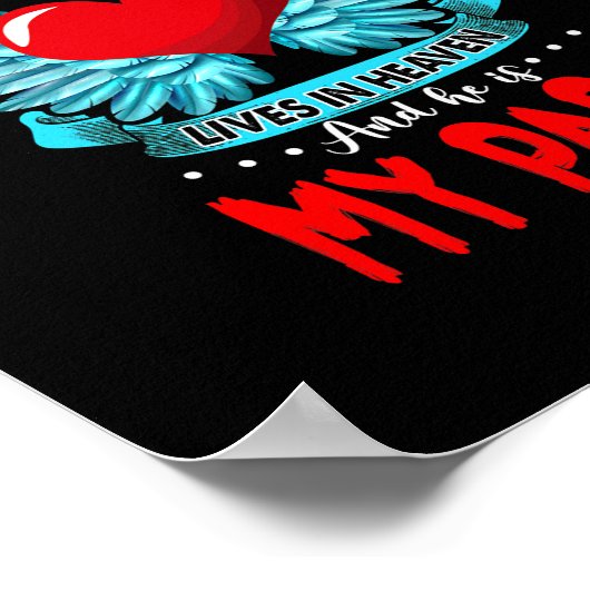 Een groot stuk van mijn hart leeft in de hemel... poster (Hoek)