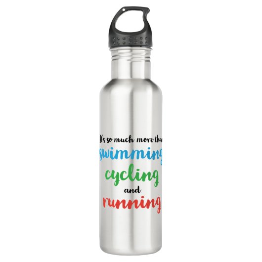 Een groot Triathlon cadeau voor je vriend of famil Waterfles (Voorkant)