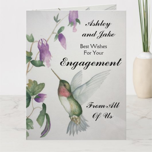 Een groot Verloving voor de bruiloft van ons allem Kaart (Voorkant)