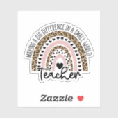 Een groot verschil maken in een kleine wereld, ler sticker (Vel)