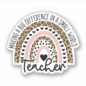 Een groot verschil maken in een kleine wereld, ler sticker (Voorkant)