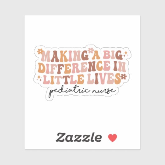 Een groot verschil maken in kleine levenden verple sticker (Vel)