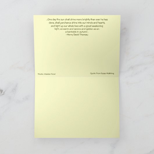 +Een groot Wekkend Licht: De Vijver van Walden Kaart (Binnen)