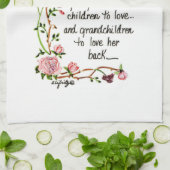 Een grootmoeder is een roos met een zeer speciale  theedoek (Gevouwen)