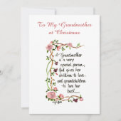 Een grootmoeder is een speciale Florentijnse tekst Feestdagenkaart (Voorkant)