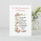 Een grootmoeder is een speciale Florentijnse tekst Feestdagenkaart (Staand voorkant)