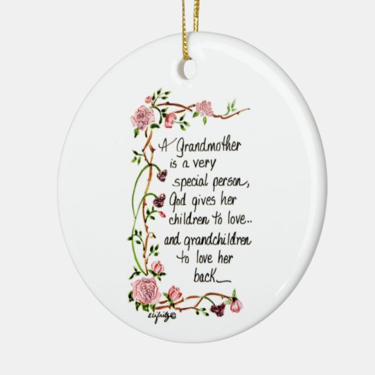 Een grootmoeder is een speciale Florentijnse tekst Keramisch Ornament (Links)