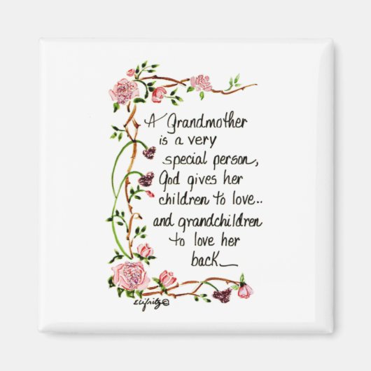 Een grootmoeder is een zeer speciale persoon magneet (Voorkant)