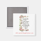 Een grootmoeder is een zeer speciale persoon magneet (Voorkant / Achterkant)