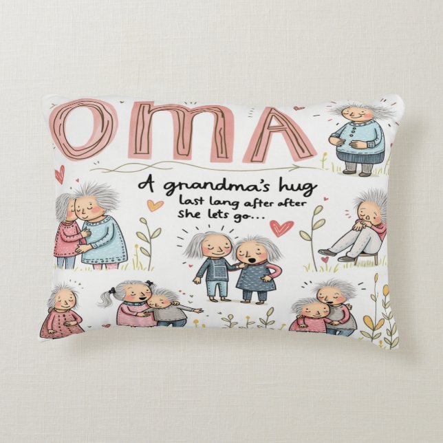 Een Grootmoeders Knuffel - Warm & Liefdevol Accent Kussen (Achterkant)