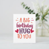 Een grootse verjaardag Hug Birthday Gift Kaart en (Staand voorkant)