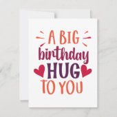 Een grootse verjaardag Hug Birthday Gift Kaart en  (Voorkant)