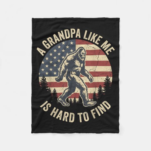 Een grootvader zoals is moeilijk te vinden Bigfoot Fleece Deken (Voorkant)