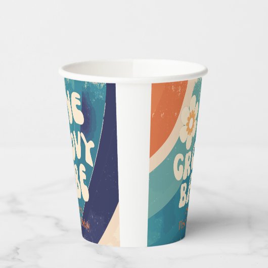 EEN Groovy Babe 1e Verjaardag Groovy One Papieren Bekers (Links)