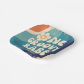 EEN Groovy Babe 1e Verjaardag Groovy One Papieren Bordje (Gebogen)