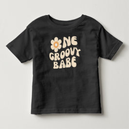 Een groovy babe retro madeliefje 70s verjaardag me kinder shirts