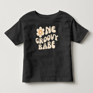 Een groovy babe retro madeliefje 70s verjaardag me kinder shirts