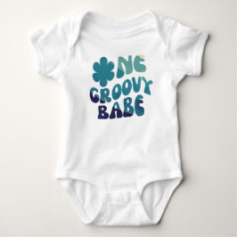 Eén groovy babe retro madeliefje 70s verjaardagsme romper