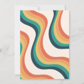 Een Groovy Babe Retro Regenboog 1e Verjaardagsfees Kaart (Achterkant)