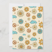 Een Groovy Babe Retro Regenboog 1e Verjaardagsfees Kaart (Achterkant)