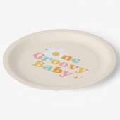 Een groovy Baby 1e verjaardagsfeestje Papieren Bordje (Gekanteld)