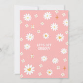 Een Groovy Baby Daisy Hippie 70s Retro Baby shower Kaart (Achterkant)