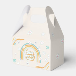 Een groovy dude regenboog verjaardagsfeestje bedankdoosjes