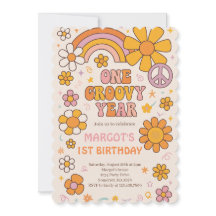 Een groovy jaar 1e verjaardagsfeest