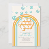 Een Groovy Kerel Retro Jongen 1e Verjaardagsuitnod Kaart (Voorkant)