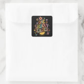 Een groovy leraar vierkante sticker (Tas)