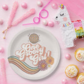 Een Groovy Meisje 2e verjaardagsfeest Papieren Bordje (Feest)