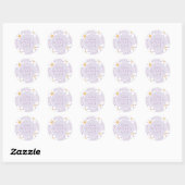 Een Groovy Meisje Paarse Daisy Checker Ronde Sticker (Vel)
