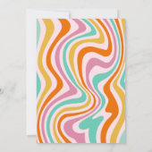 Een Groovy Meisje Retro 70s Regenboog 1e verjaarda Kaart (Achterkant)