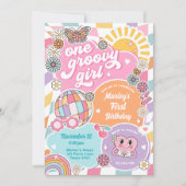 Een Groovy Meisje Retro Preppy Varsity Verjaardag Kaart (Voorkant)