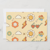 Een Groovy Meisje Retro Regenboog 1e Verjaardag Fo Kaart (Achterkant)