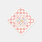 Een Groovy meisje roze Daisy Checker Servet (Hoek)