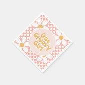 Een Groovy meisje roze Daisy Checker Servet (Hoek)