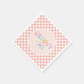 Een Groovy meisje roze Daisy Checker Servet (Hoek)