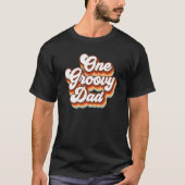 Een Groovy Pap Retro Papa Hippie Birthday 70s Vet T-shirt (Voorkant)