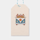 Een Groovy Retro Regenboog 1e Verjaardag Cadeaulabel (Achterkant)