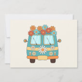 Een Groovy Retro Regenboog 1e Verjaardagsfeestfoto Kaart (Achterkant)