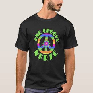 Een groovy verpleegster Retro 60's luie kostuum T-shirt