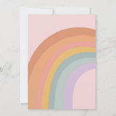 Eén Groovy Year Peace Love Party Rainbow Birthday Kaart (Achterkant)