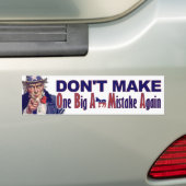 Een grote A**-fout opnieuw - Anti-Obama Bumpersticker (Op auto)