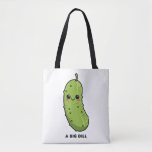 Een grote augurk Schattige citroen grap Fun meisje Tote Bag