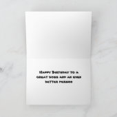 EEN "GROTE BAAS" GEFELICITEERD MET ZIJN VERJAARDAG KAART (Binnen)