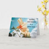 EEN "GROTE BAAS" GEFELICITEERD MET ZIJN VERJAARDAG KAART (Gele Bloem)