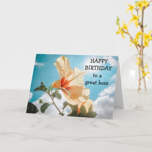 EEN "GROTE BAAS" GEFELICITEERD MET ZIJN VERJAARDAG KAART (Gele Bloem)