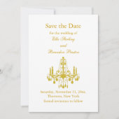 Een grote balruimte sparen de Datum (geel) Save The Date (Voorkant)